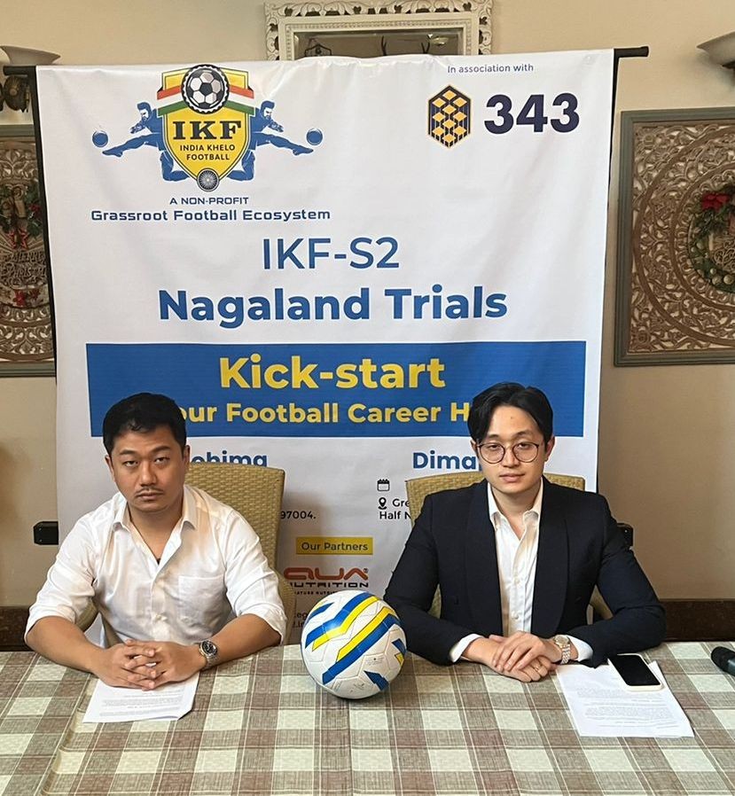 (From Right-Left) Jungshi Jamir and Suya Temjen Longkumer co-founders of 343 at the press conference Half-Nagarjan, Dimapur on December 14. (Morung Photo)